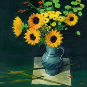 "Sunflowers". oil on canvas by Alexander Robb