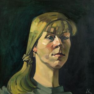 "Portrait of Angela" oil on canvas by Alexander Robb