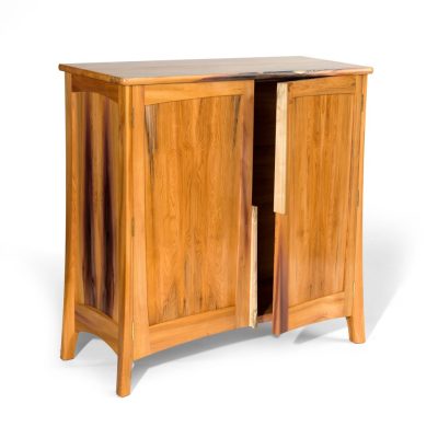 Cupboard from customer’s own wood – showing purple staining from old iron nails in the timber