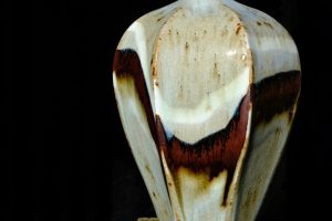 Six sided vase with inlays