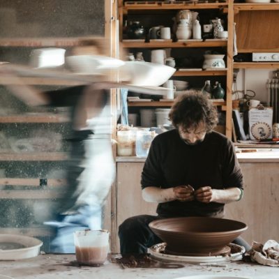 Throwing a Large Terracotta Bowl