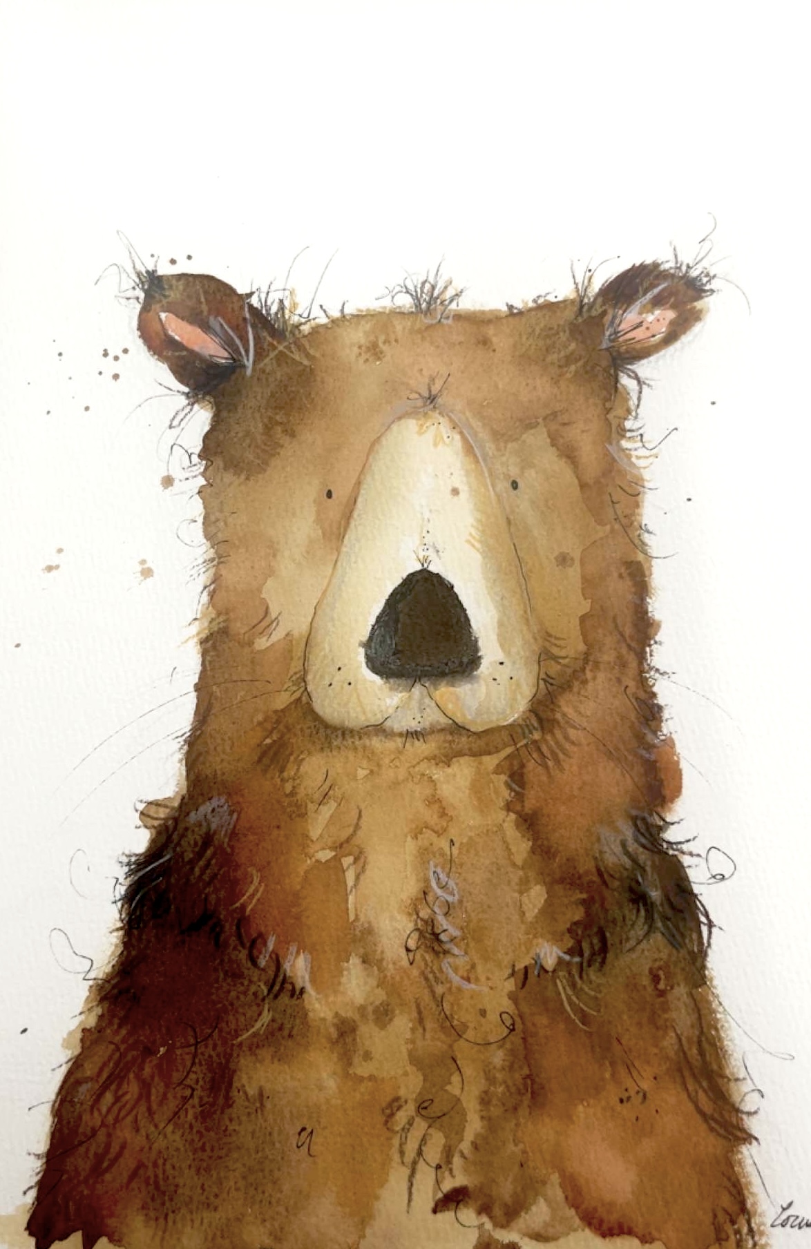 Bobo the Bear. Mixed Media