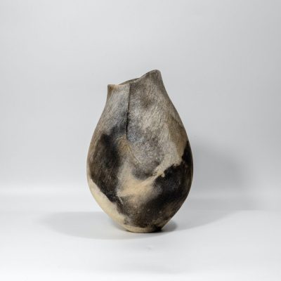 Capercaillie. Smoke-fired ceramic, sculptural vessel