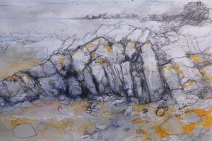 Watercolour, Carrick rocks