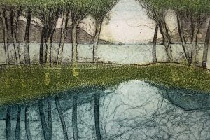 Magic Mirror, collagraph print