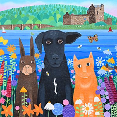 Friends at Eileen Donan Castle