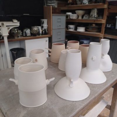 Pots awaiting firing