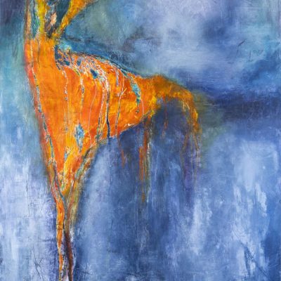scratching at my bones, oils on wood panel