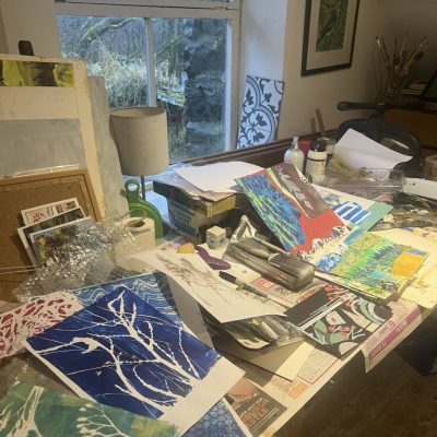 Wintery afternoon in the studio Wintery afternoon in the studio