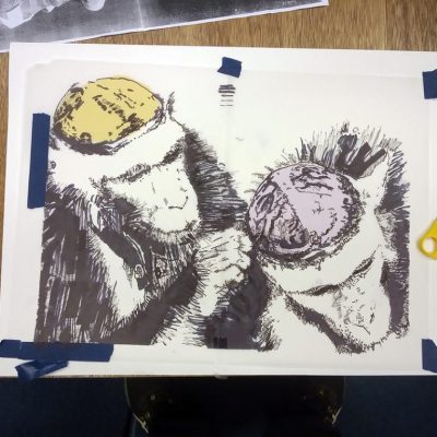 stop scratchin at that - on work bench